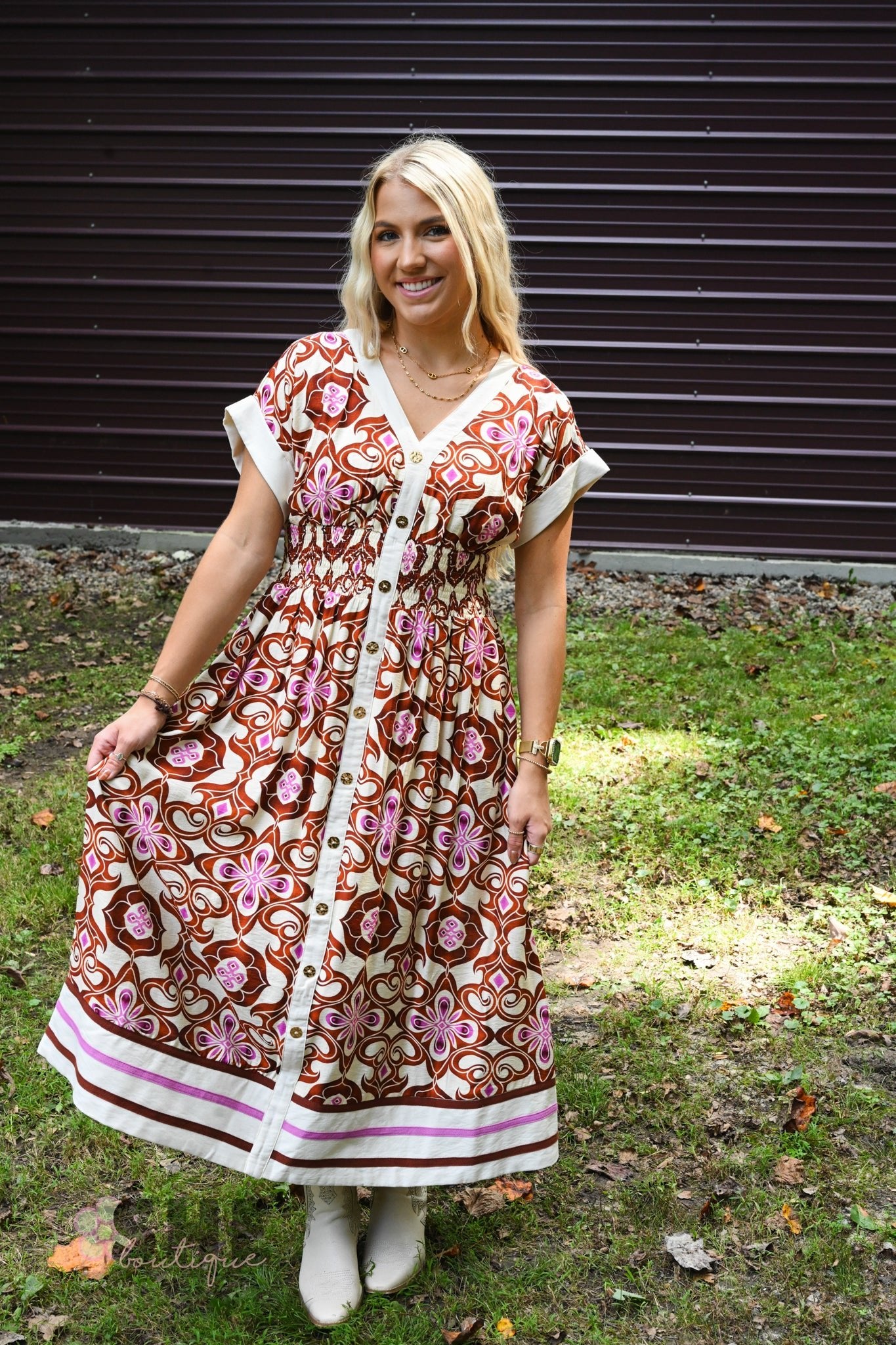 Petey Printed Maxi Dress - She Chester