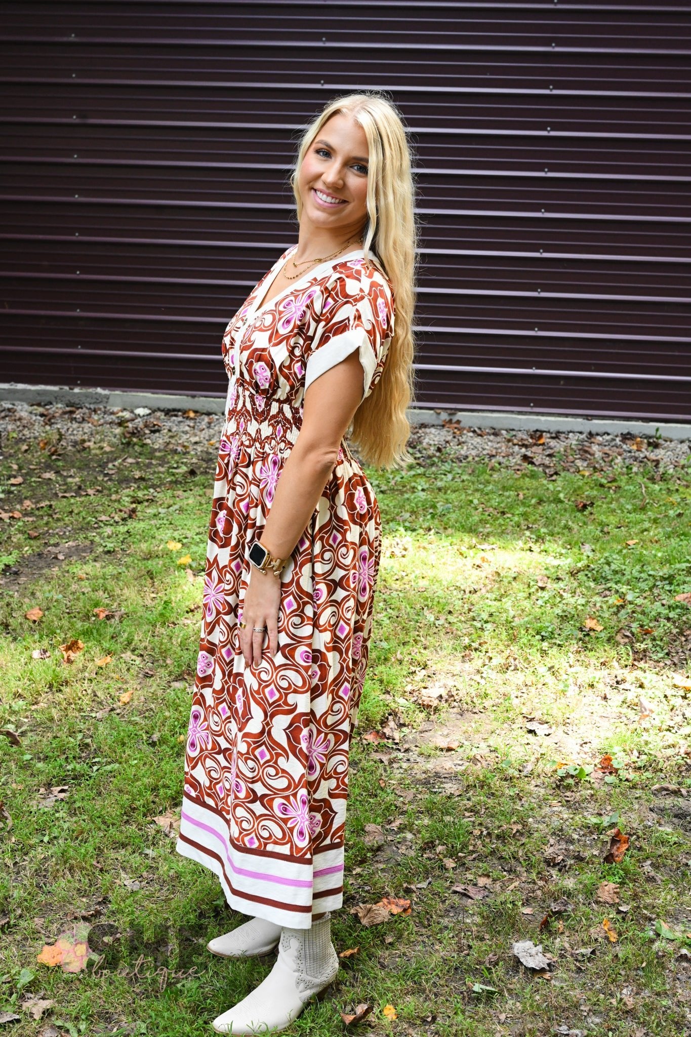 Petey Printed Maxi Dress - She Chester