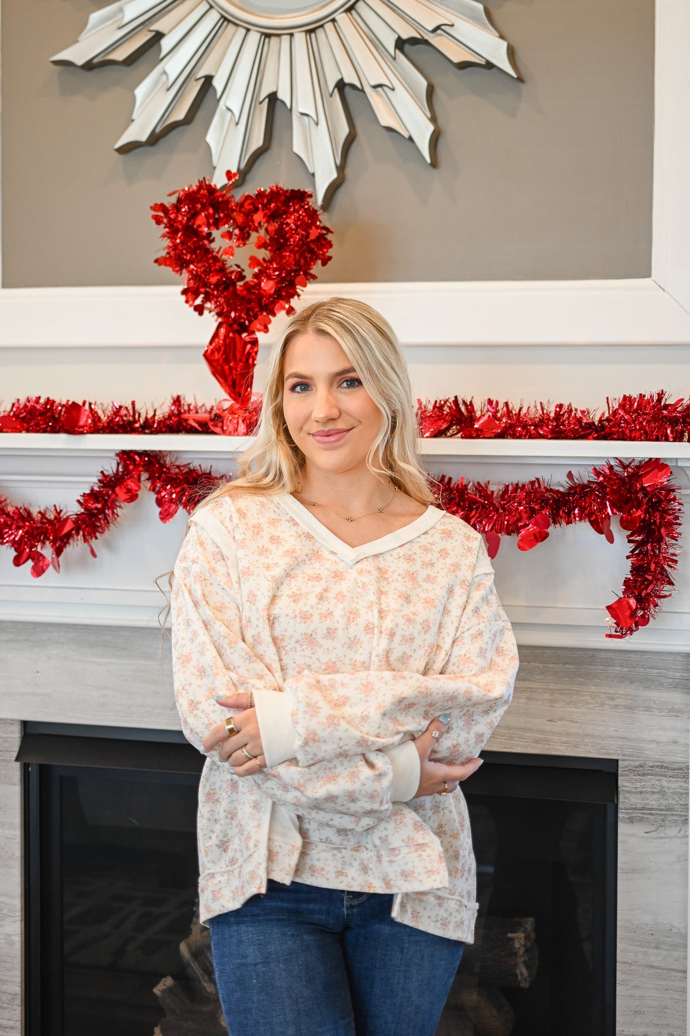 Peyton Floral Pullover - She Chester