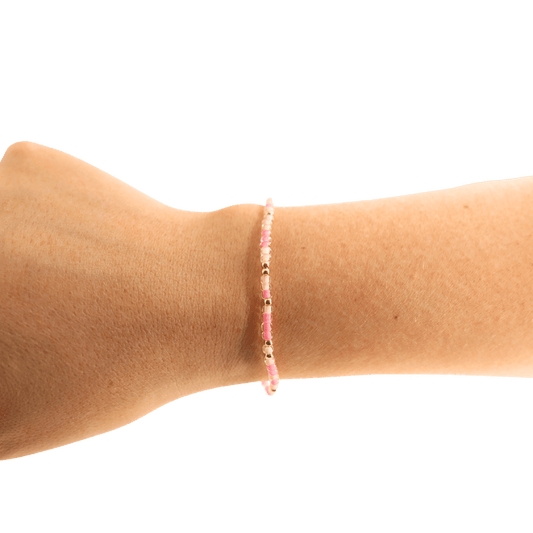 Phi Mu Sprinkle Bracelet: Petite 6.25 inch - She Chester