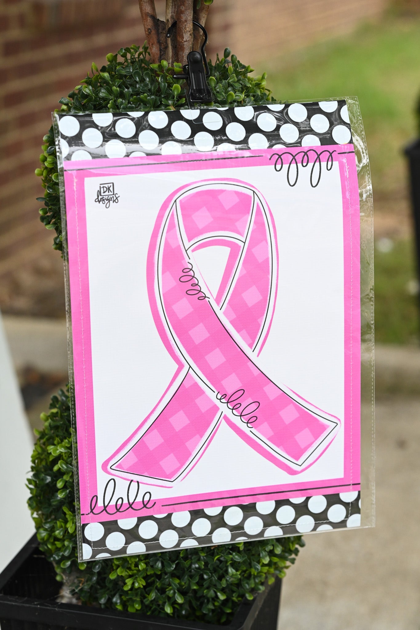 Pink Awareness Ribbon Garden Glam - She Chester