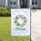 Pink Bow Wreath Garden Flag: 12" x 18" - Double - Sided - She Chester