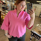 Pink Break Through Scalloped Top - She Chester