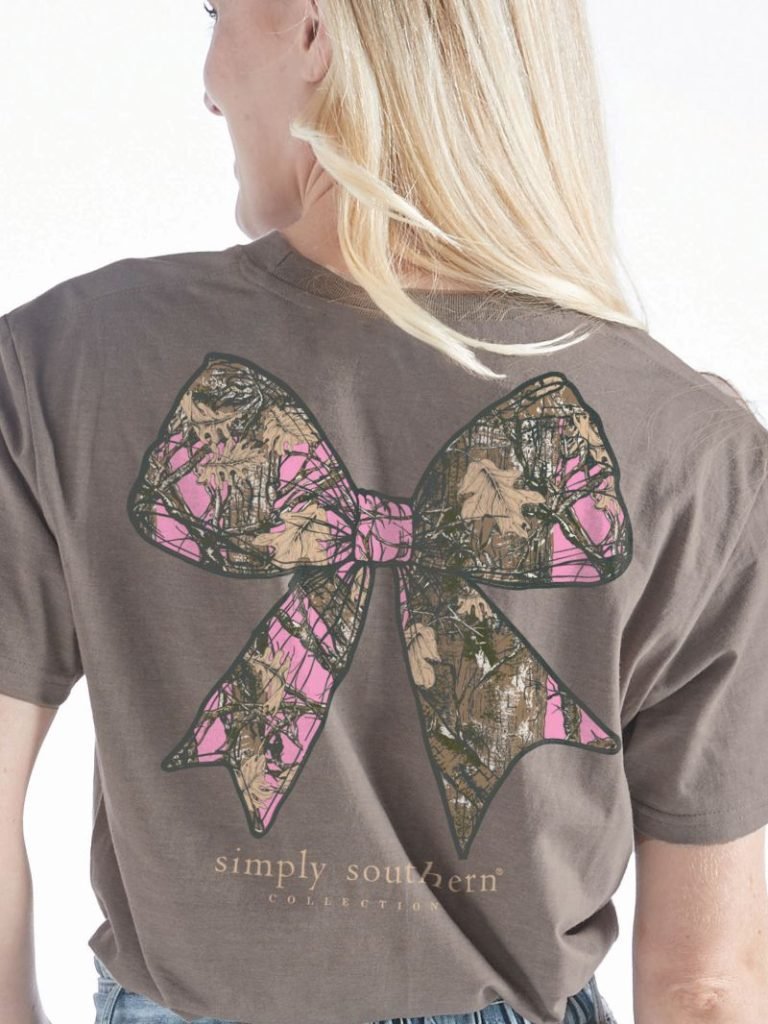 Pink Camo Bow Short Sleeve - She Chester