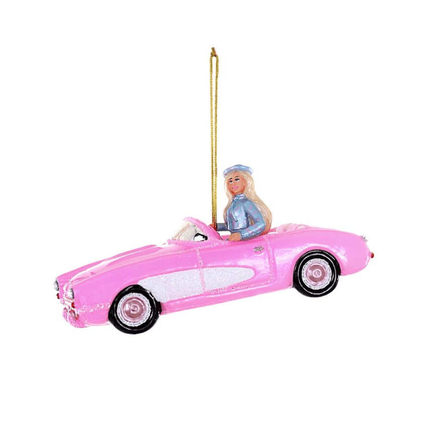 Pink Corvette Ornament - She Chester