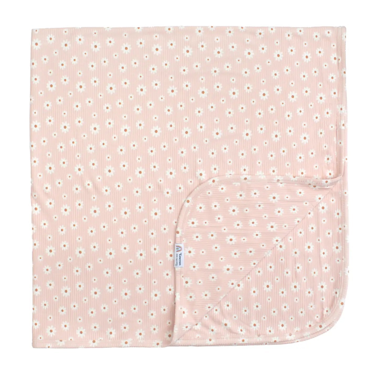 Pink Daisy Ribbed Luxury Bamboo Blanket - She Chester