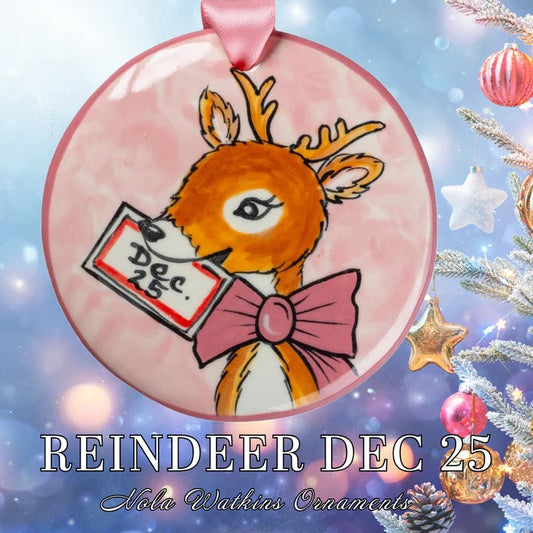 Pink Deer with Sign - She Chester