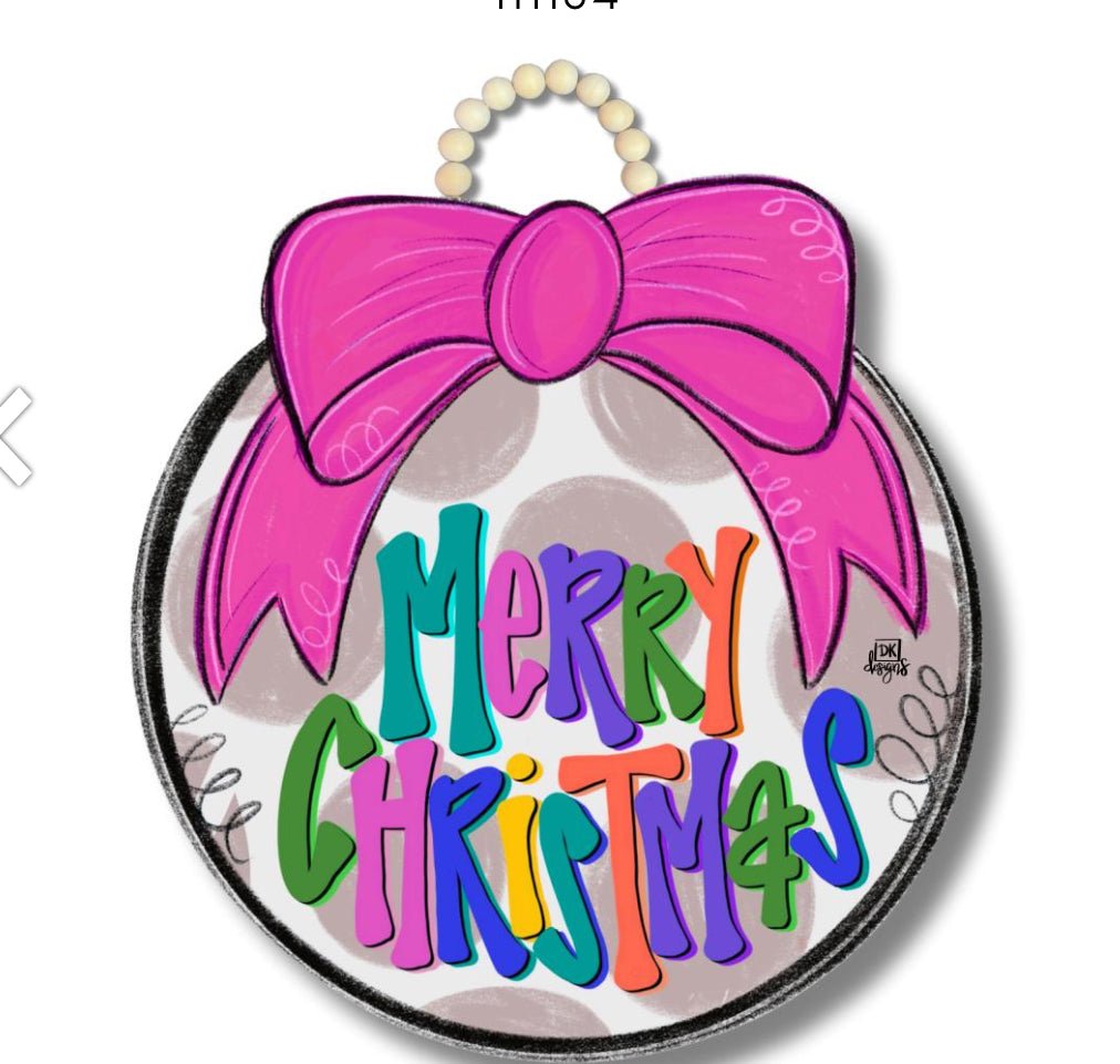 Pink Merry Christmas Door Sign - She Chester