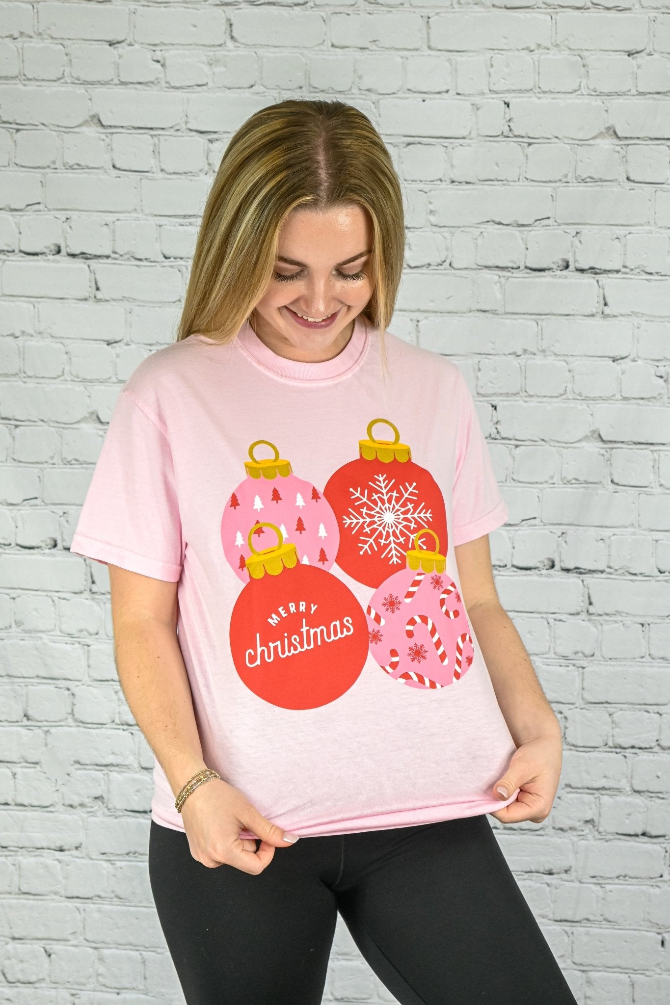 Pink Ornaments Tee - She Chester