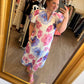 Pink Purple Poppy Maxi Dress - She Chester