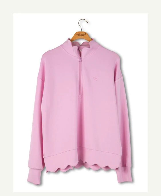 Pink Scallop SS Pullover - She Chester