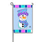 Pink Snowman Garden Glam Flag - She Chester