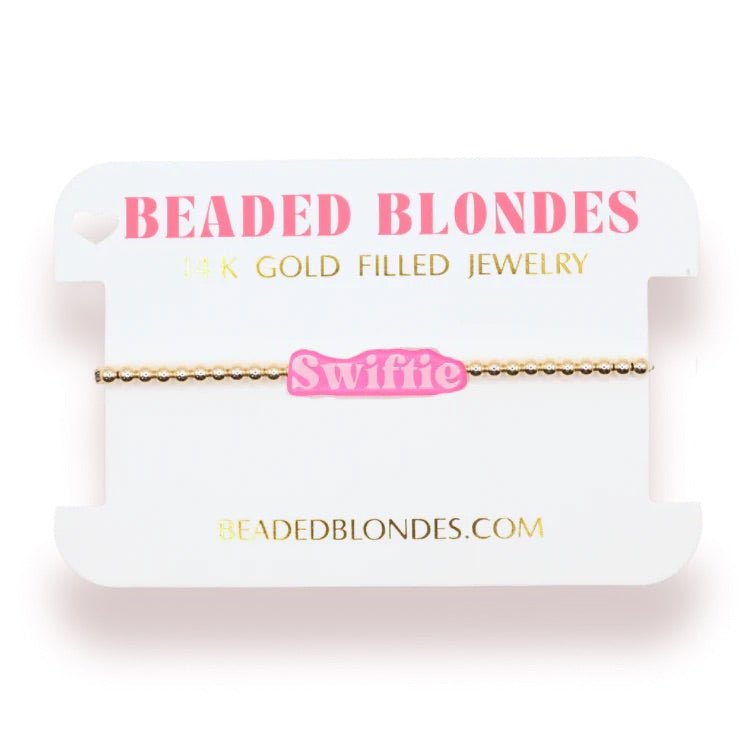 Pink Swiftie BB Bead Bracelet Standard Size - She Chester