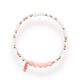 Pink Teach Pencil Charm Bracelet: Standard 6.75 inch / Gold - She Chester