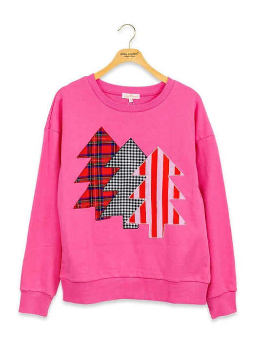 Pink Tree Pullover - She Chester