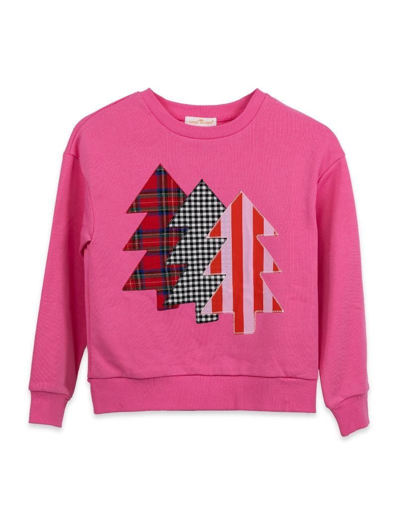Pink Tree Youth Crewneck - She Chester