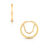 Pippa Chain Hoop Gold Earring