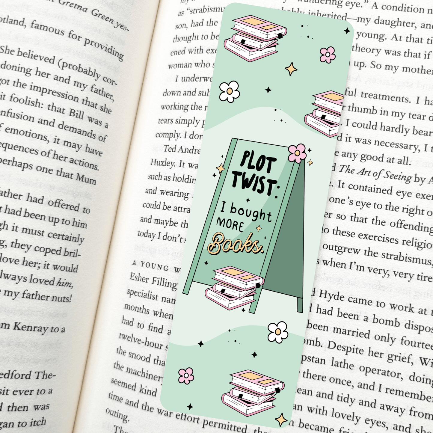 Plot Twist Soft Matte Laminated Bookmark - She Chester