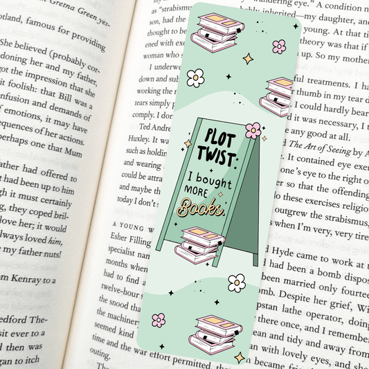 Plot Twist Soft Matte Laminated Bookmark - She Chester