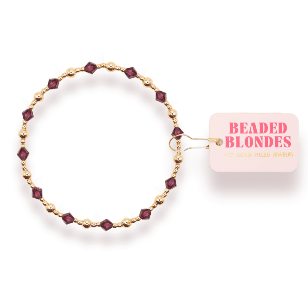 Plum Purple June Bracelet: Standard 6.75 inch - She Chester
