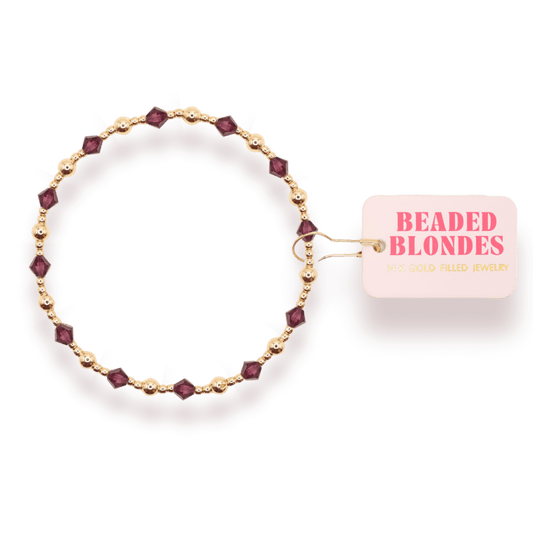 Plum Purple June Bracelet: Standard 6.75 inch - She Chester