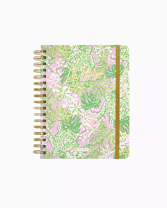 2024-2025 17 Month Large Agenda - Conch Shell Pink Beach Cruiser