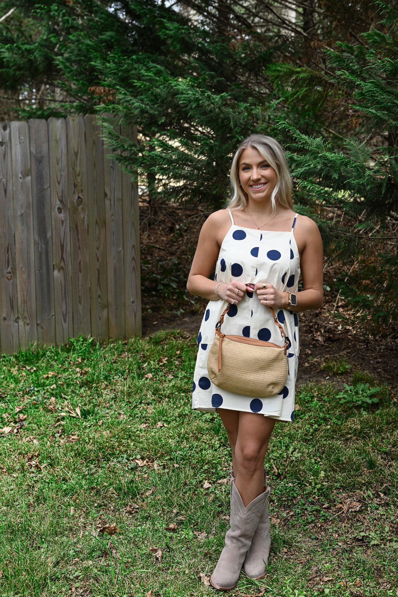Polka Dot Barrel Mini Dress - She Chester