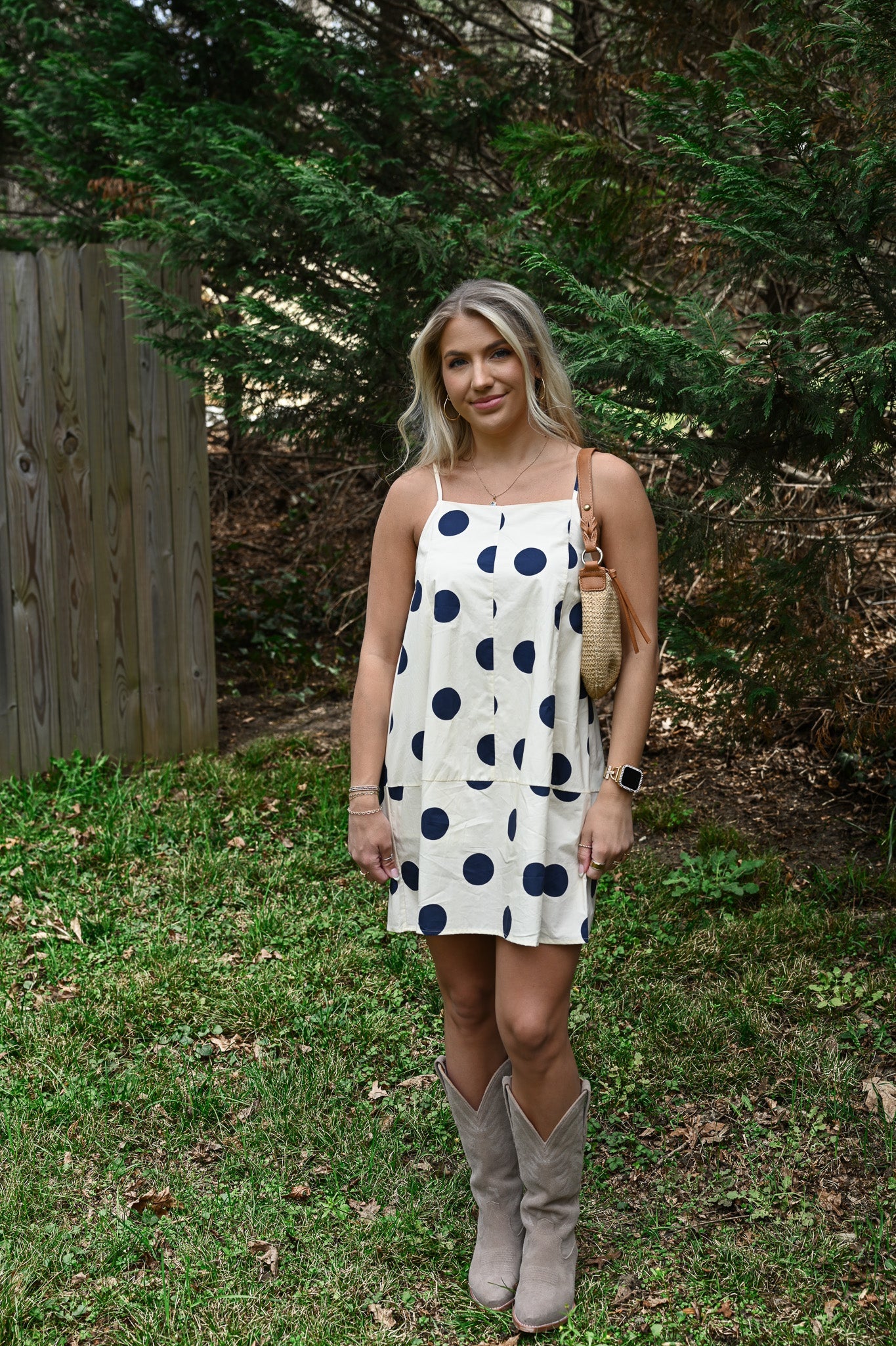 Polka Dot Barrel Mini Dress - She Chester