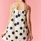 Polka Dot Barrel Mini Dress - She Chester