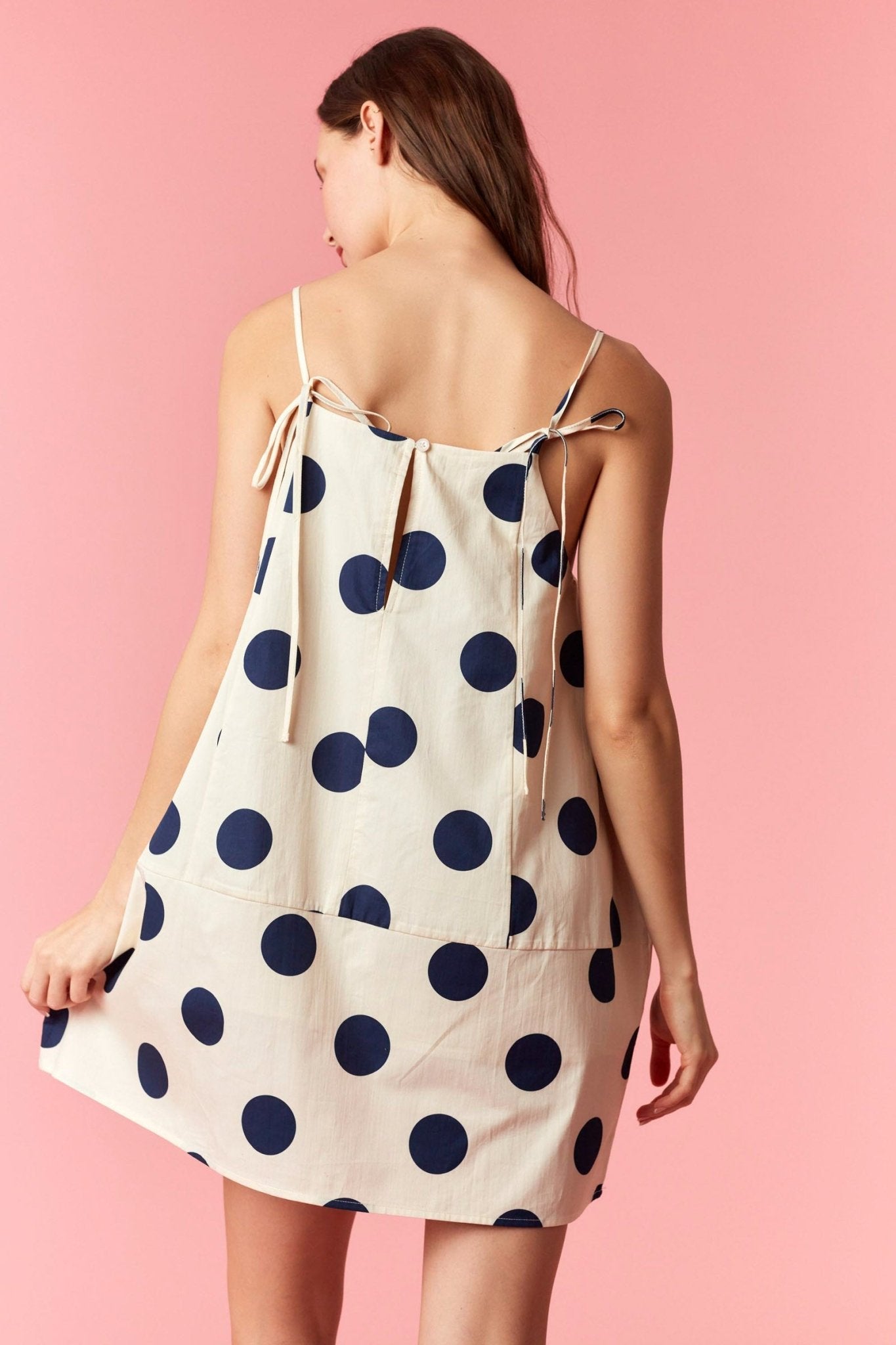 Polka Dot Barrel Mini Dress - She Chester