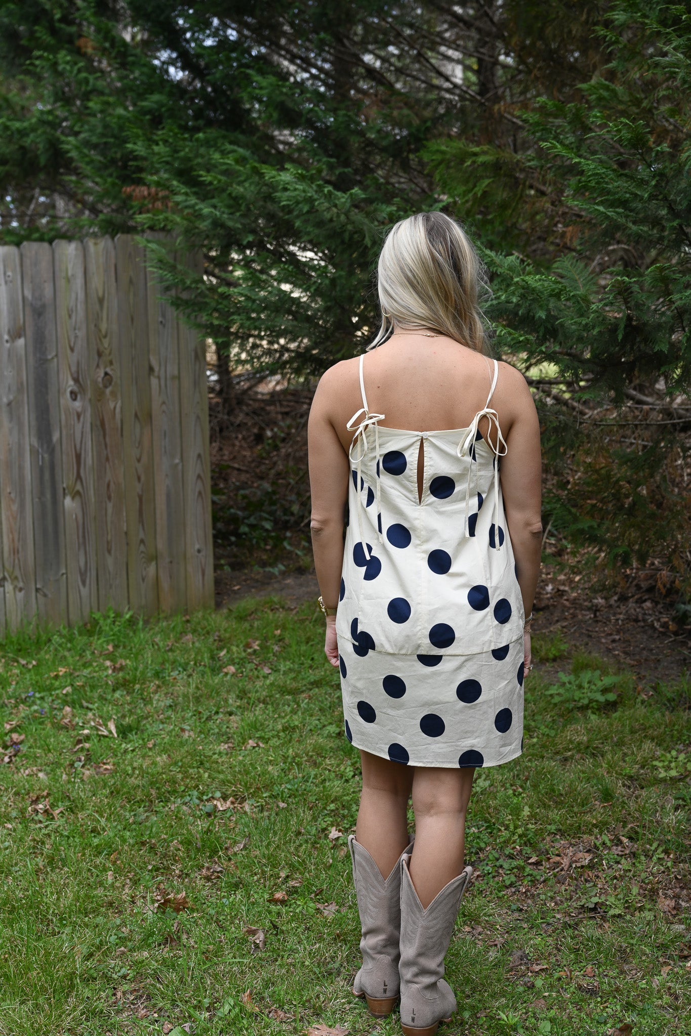 Polka Dot Barrel Mini Dress - She Chester