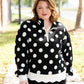 Polka Dot Crew Pullover Black - She Chester