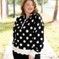 Polka Dot Crew Pullover Black - She Chester
