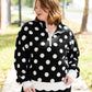 Polka Dot Crew Pullover Black - She Chester