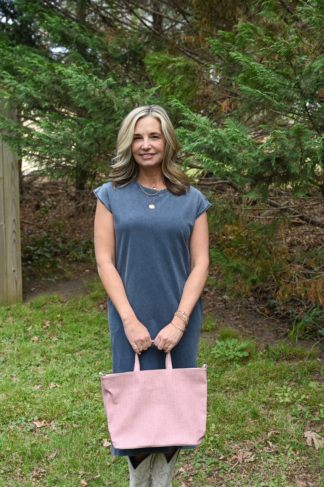 Polly Mineral Wash Midi Dress - She Chester