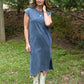 Polly Mineral Wash Midi Dress - She Chester