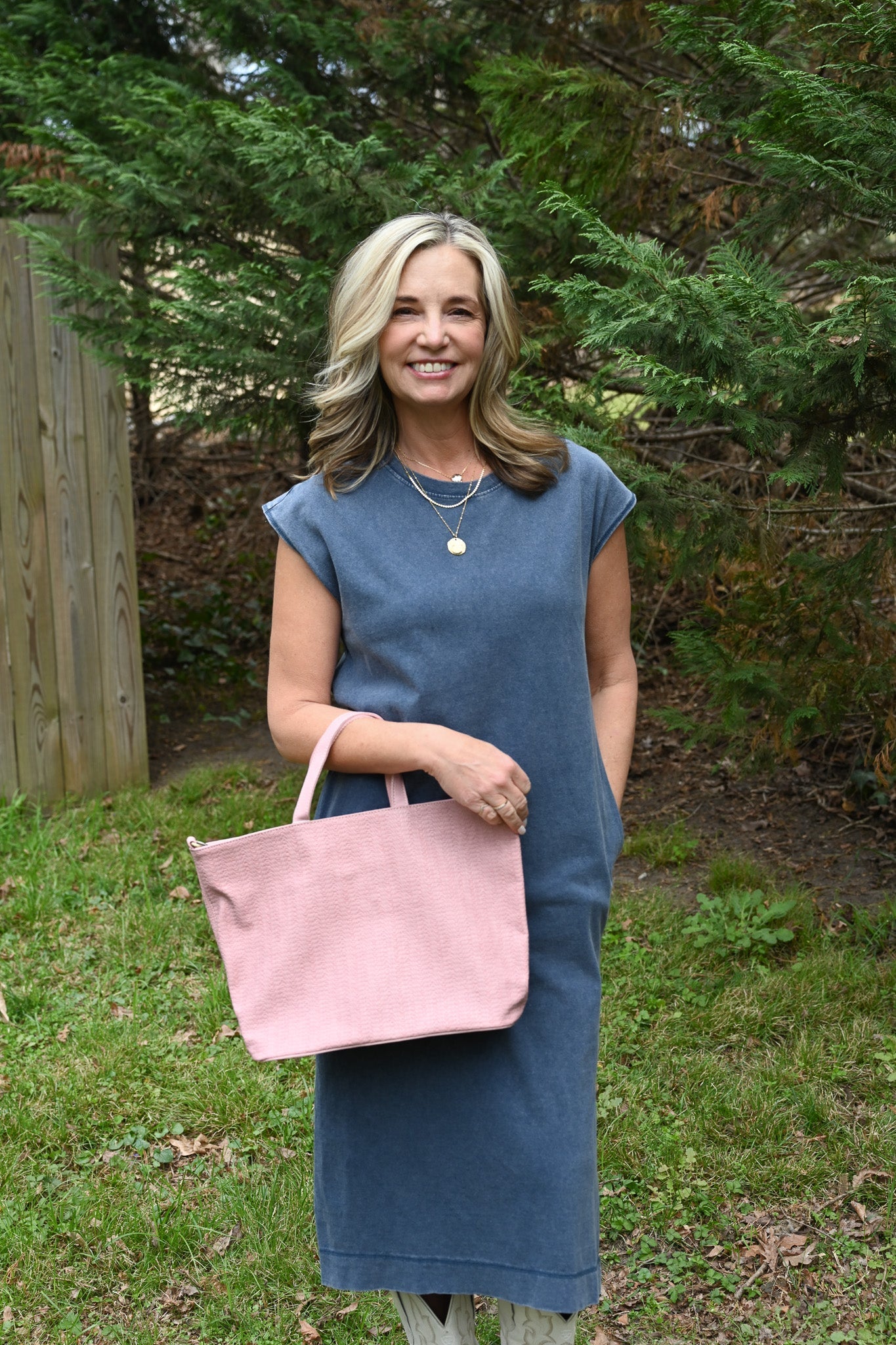 Polly Mineral Wash Midi Dress - She Chester