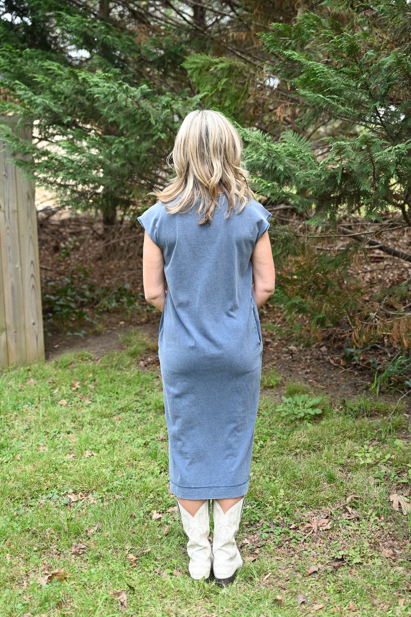 Polly Mineral Wash Midi Dress - She Chester