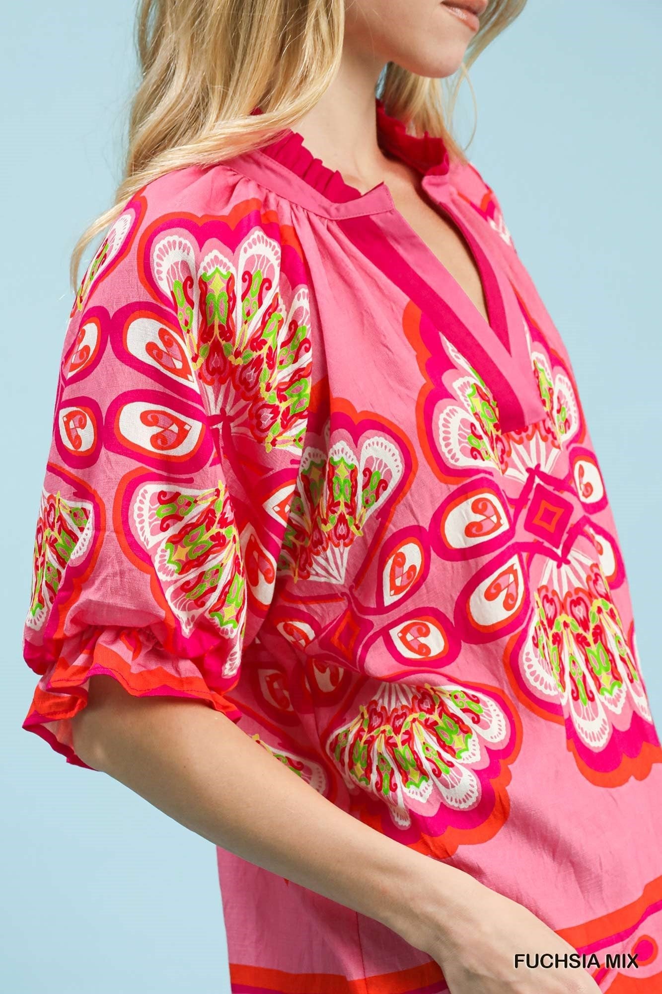 Pop of Pink Blouse - She Chester