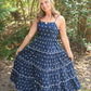 Portia Navy Dot Maxi - She Chester