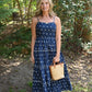 Portia Navy Dot Maxi - She Chester