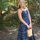 Portia Navy Dot Maxi - She Chester