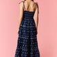 Portia Navy Dot Maxi - She Chester