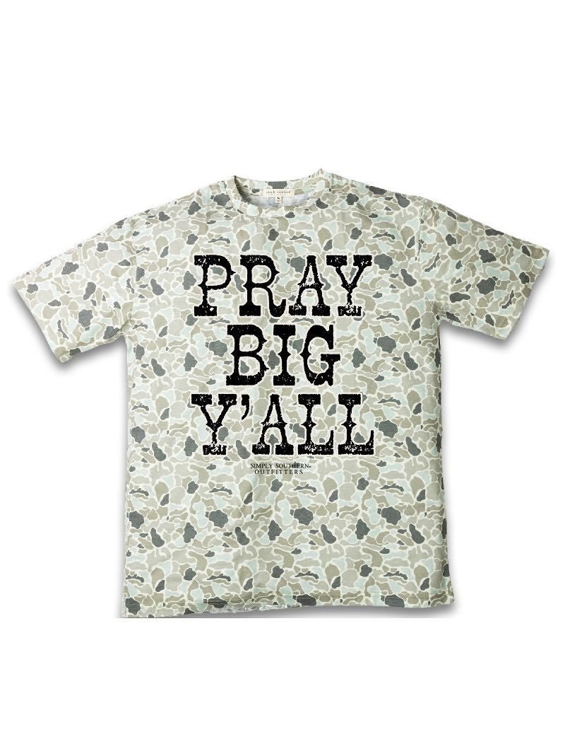 Pray Big Camo Mineral Wash Tee - She Chester