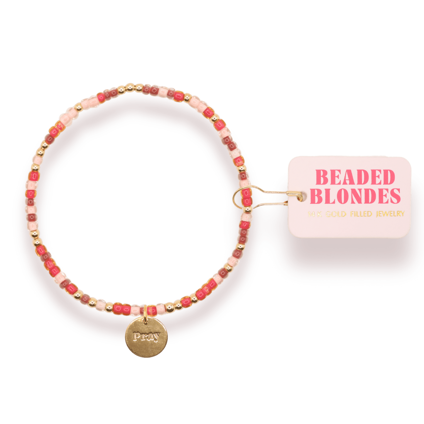 Pray Charm Sprinkle Bracelet: Standard 6.75 inch - She Chester