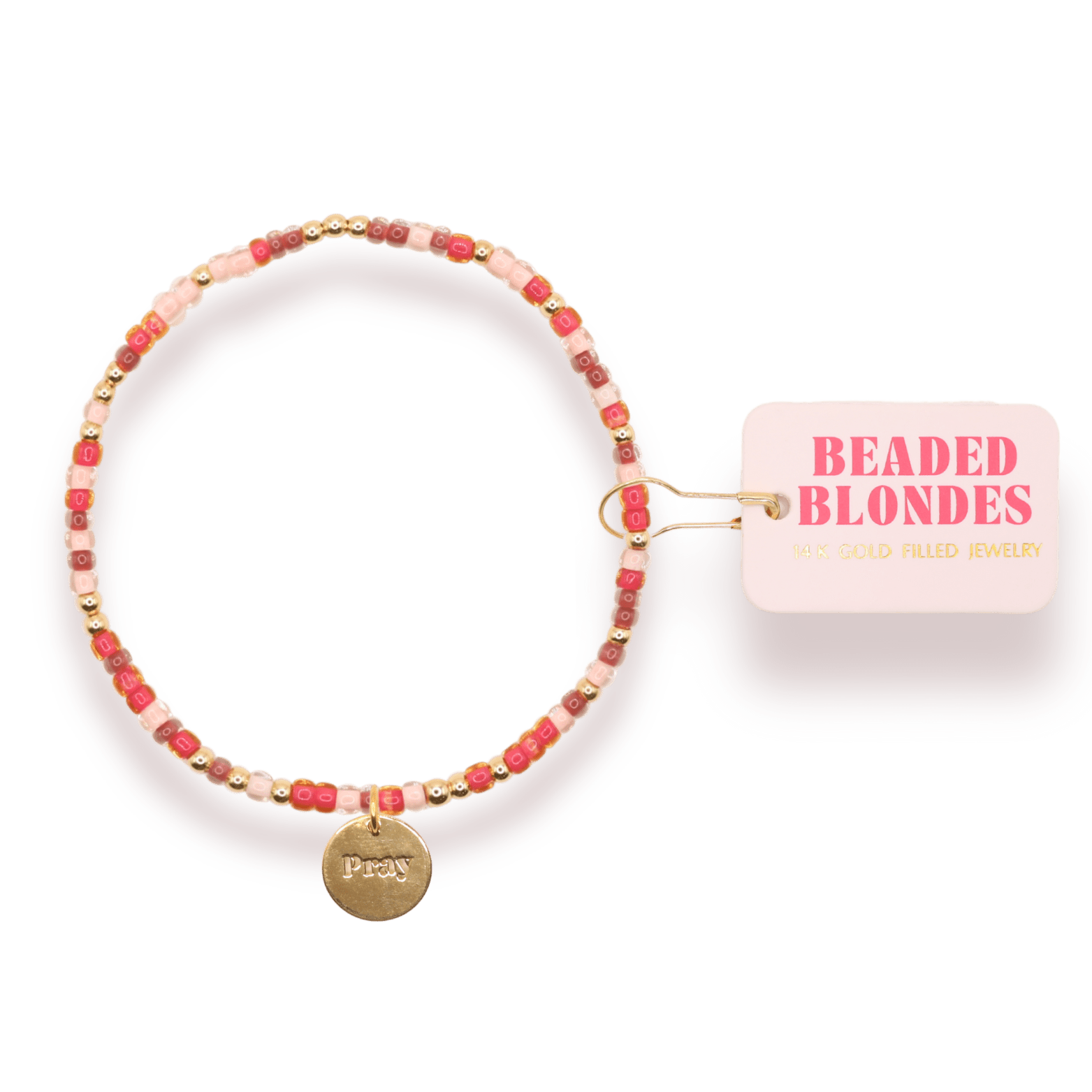 Pray Charm Sprinkle Bracelet: Standard 6.75 inch - She Chester