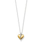 Precious Heart Two Tone Petite Necklace - JM7609 - She Chester