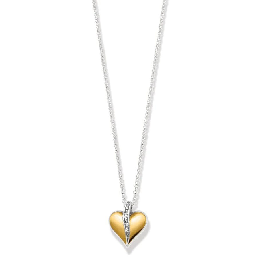Precious Heart Two Tone Petite Necklace - JM7609 - She Chester