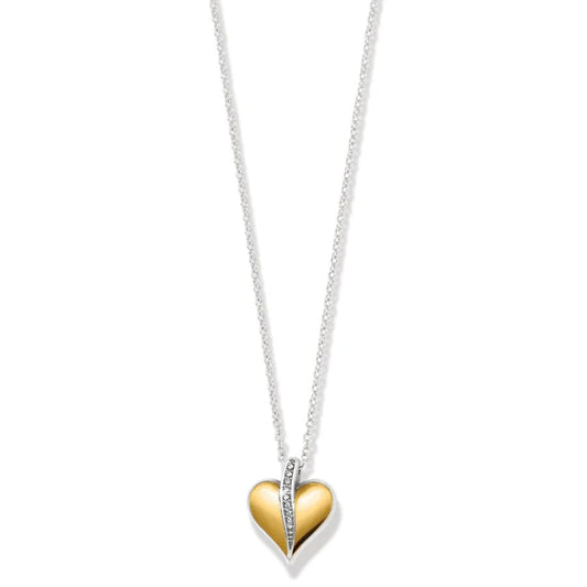 Precious Heart Two Tone Petite Necklace - JM7609