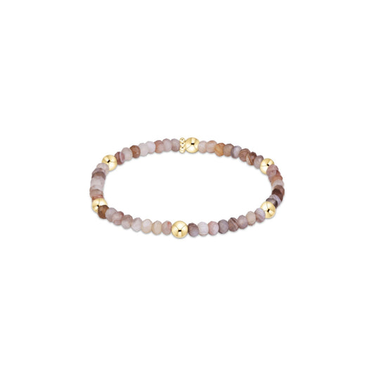 Presence Gemstone 4mm Bracelet - Botswana Agate - She Chester
